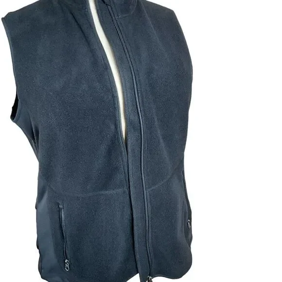 Port Authority  Women's Fleece Vest Size XXL Black Zip Front - Picture 12 of 14